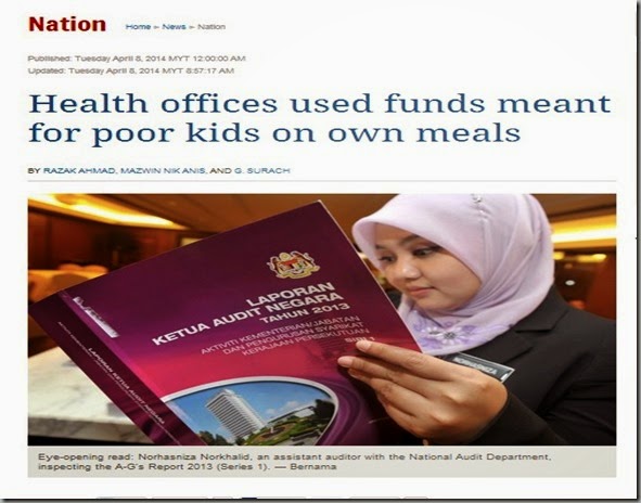 Health offices used funds meant for poor kids on own meals   Nation   The Star Online