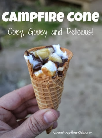 campfire cone dessert