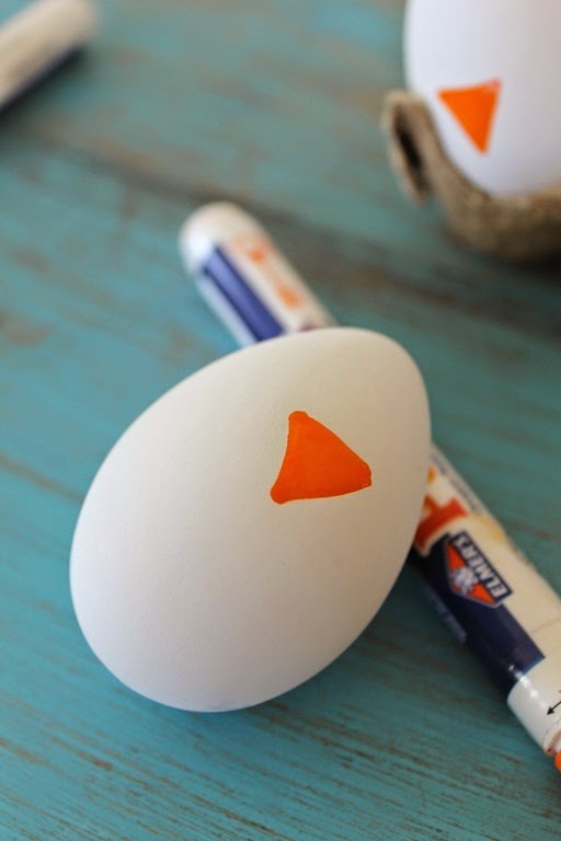 chick egg tutorial with Elmers