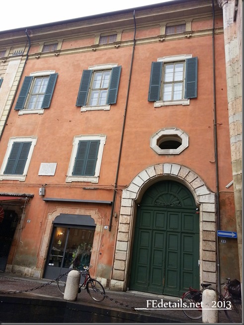 Palazzo dove si laureò Niccolò Copernico a Ferrara - Palace where he graduated Nicolaus Copernicus in Ferrara, ITaly, Photo1