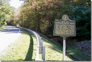 Site of Randolph McCoy House marker along KY Route 319