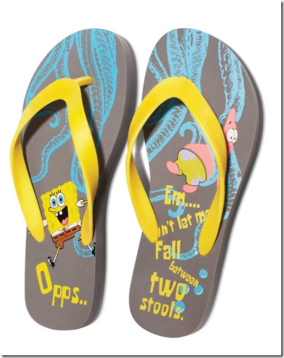 bossini x Spongebob flip flops