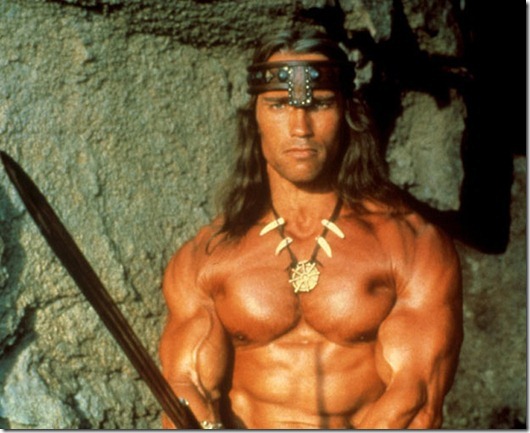 'CONAN THE BARBARIAN' FILM STILLS - 1982...No Merchandising. Editorial Use Only<br /> Mandatory Credit: Photo by Everett Collection / Rex Features ( 415401e )<br /> Arnold Schwarzenegger<br /> 'CONAN THE BARBARIAN' FILM STILLS - 1982<br /> <br />