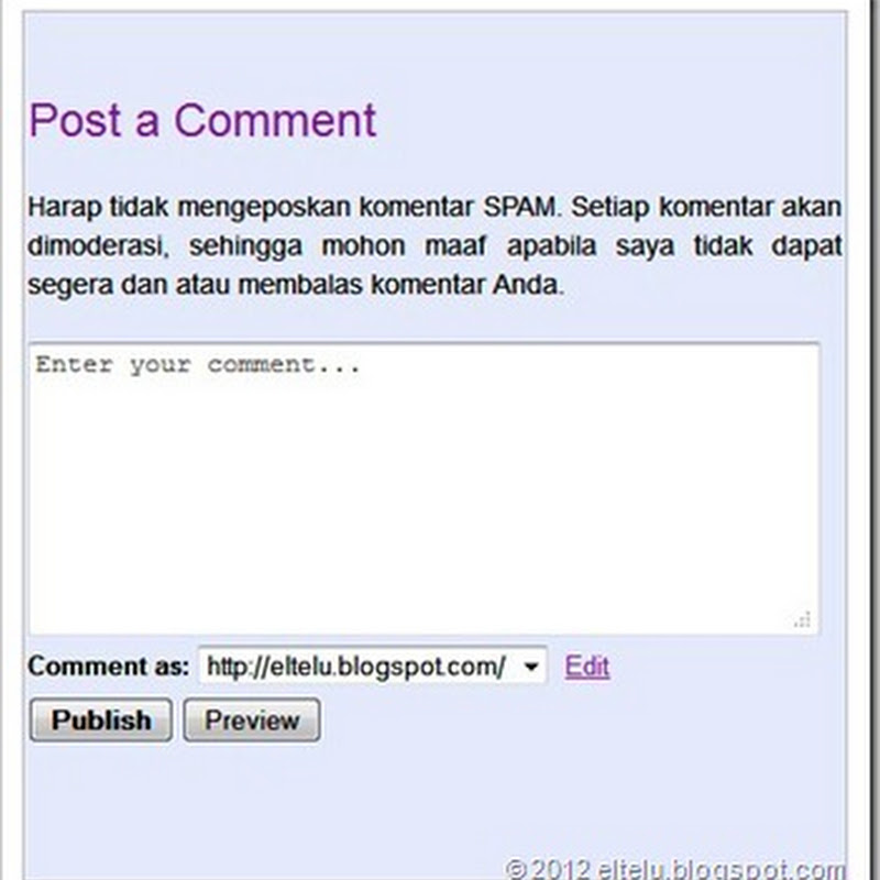 Eltelu cara mengedit kode css template seluler blogspot untuk bagian
