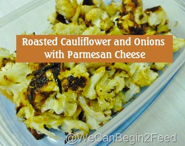Roasted Cauliflower and Onions with Parmesan Cheese