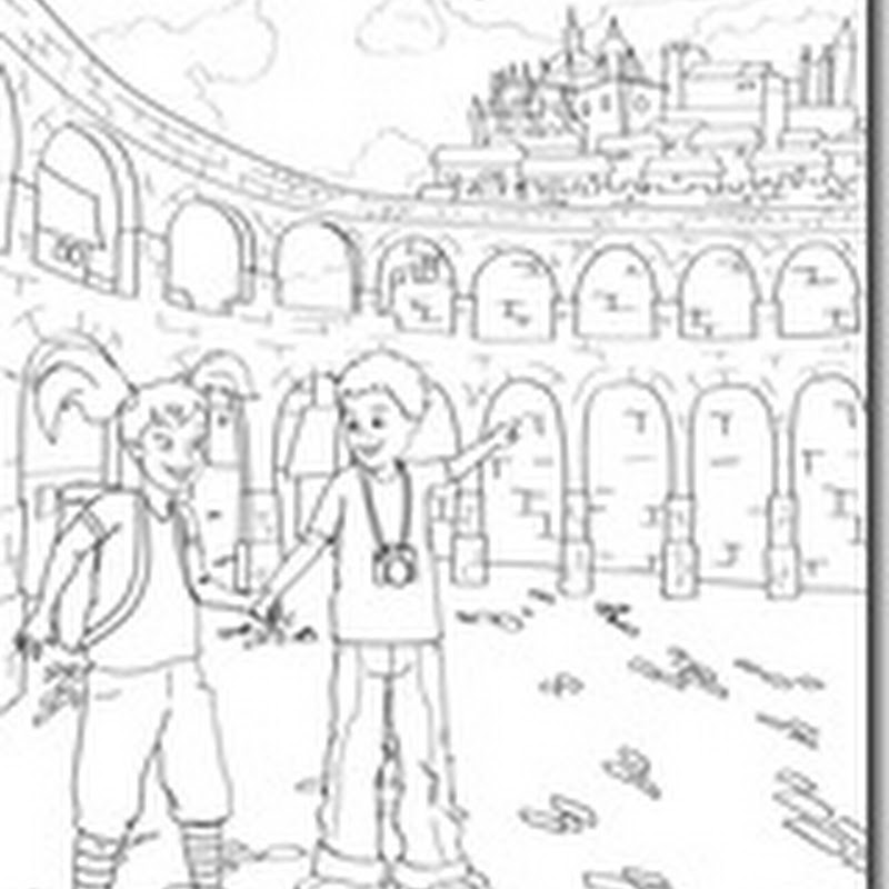 Dibujo acueducto de Segovia para colorear
