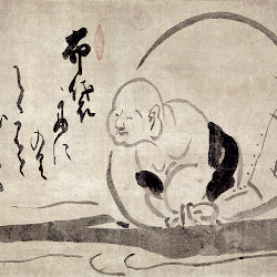 Hakuin, Hotei on a Boat
