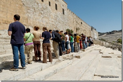 Southern Temple Mount steps with psalms of ascent, tb090705061