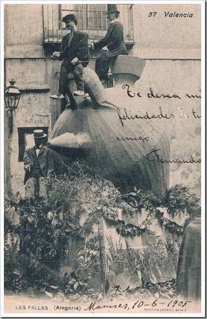 Valencia en fallas Falla Cadirers. 1904
