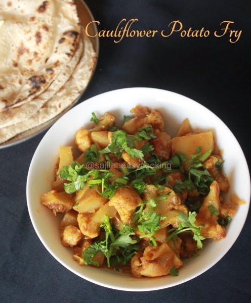 Sujitha Easycooking: Cauliflower Potato Fry/Gobi Aloo Subji