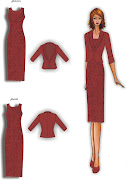 El vestido es recto, con costadillo redondo y la chaqueta tiene manga .