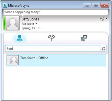 Lync - contact search1 - after