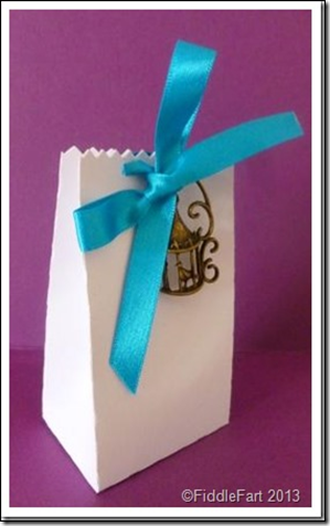 wedding Favour Box with bird cage embellishment.2