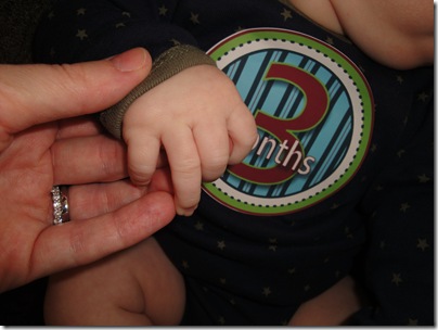 7.  Knox and Mommy's hand
