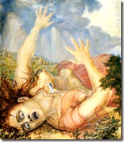 Krishna crawling on Putana