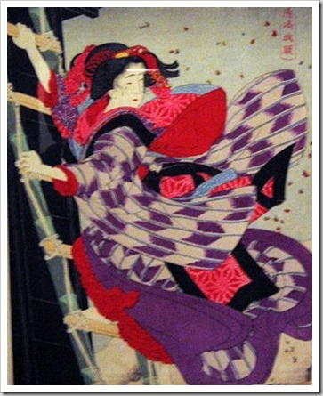 O salvamento de Oschichi (Japão, 1885) de Tsukioka Yoshitoshi (1839-1892).