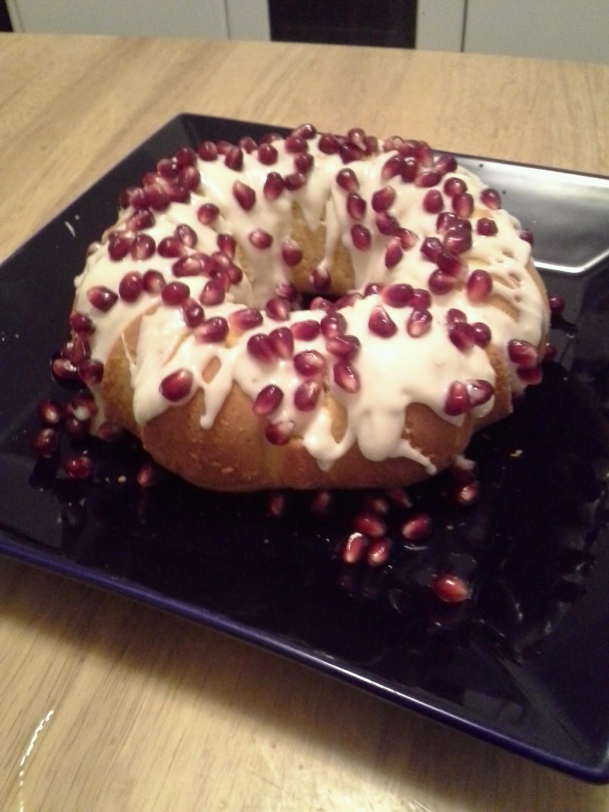 Always Be Baking Saffron bundt cake with pomegranate seeds