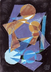 Pictura abstracta in stilul lui Kandinsky