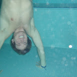 underwater handstand in Seefeld, Austria 