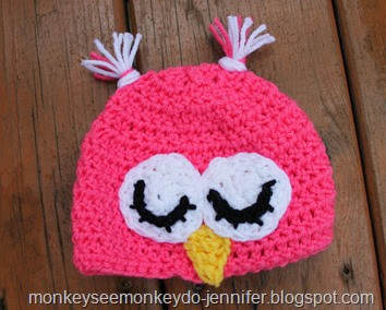 pink owl hat