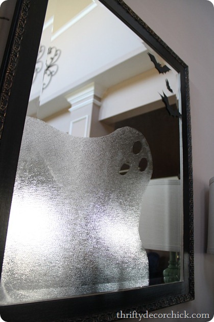 Halloween ghost with contact paper