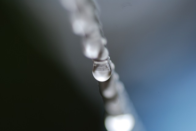 Droplet on washing line