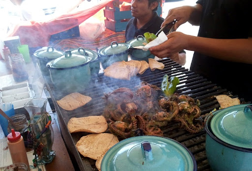 Grilled Octopus at Tacos Kokopelli in Tijuana