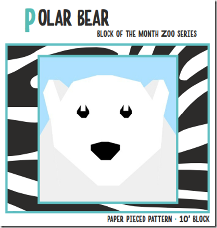 Polar Bear March Zoo Animal Block by Quiet Play