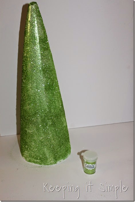 Glitter styrofoam cone Christmas Trees (7)