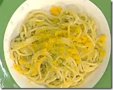 Spaghetti con bottarga e finocchietto selvatico