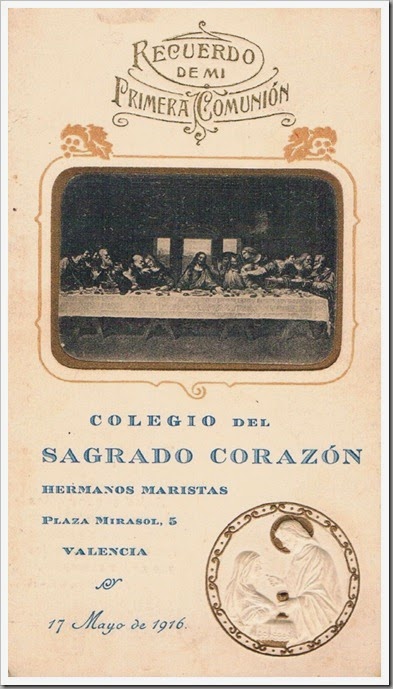 1916 Colegio Hermanos Maristas. Comuniones. 1916