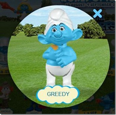Smurf 2 X Happy Meal - Greedy Smurf