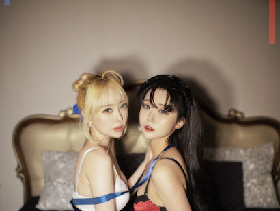 [BLUECAKE] Bomi (보미) & Zia (지아) Fate Saber x Thosaka Rin – Lingerie.Ver