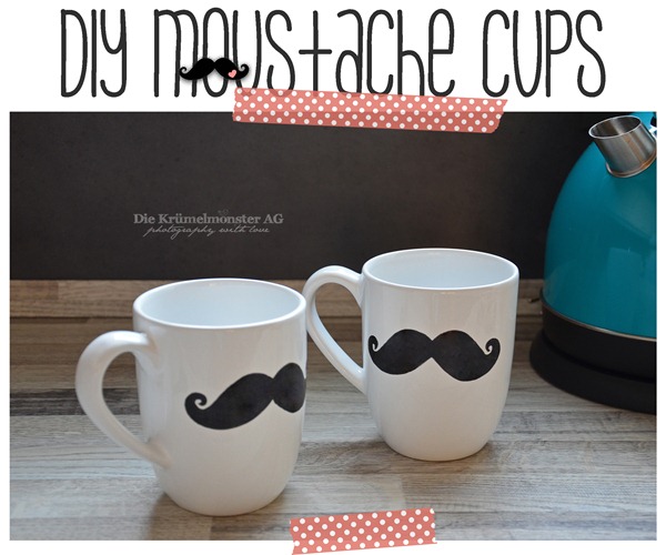DIY Moustache Cups