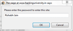 password protecting popup