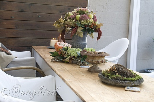 Fall Outside Decoration Garden Table