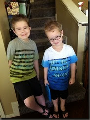 2014-08-16 - Colby and Ben in shirts from Grammy and Grampa_resize