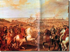 Fontenoy - Louis XV pointe le Maréchal de Saxe victorieux