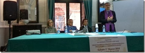 seminario relatori Giunta, Leanza, Rio, Greco (foto Caltagirone)