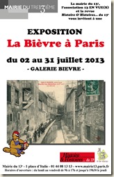 Exposition du 2 au 31 Juillet à la Mairie du XIIIe arrondissement.