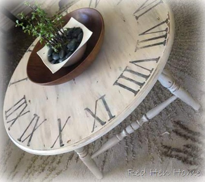 pottery barn clock table