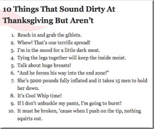 10 thanksgiving that sound dirty