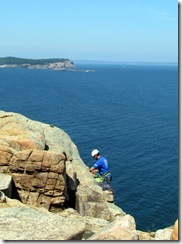 Rock climbing guide at Acadia