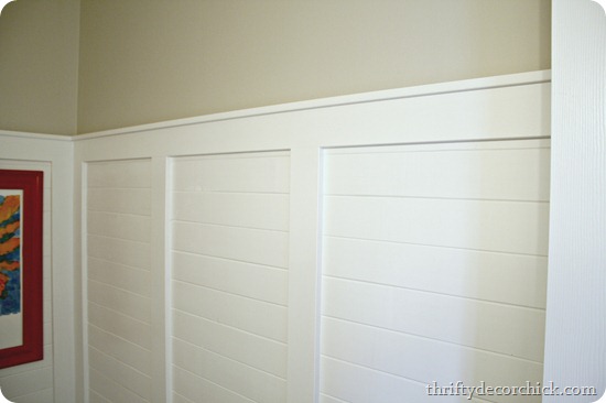 white wood planked walls