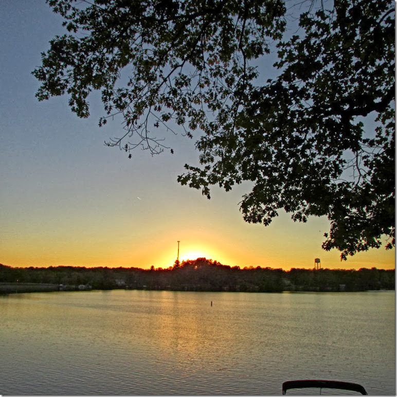 A - lake, sunset, twilight