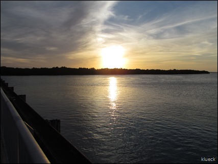 sunset off bridge