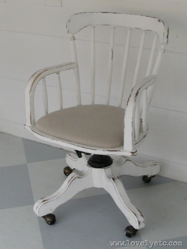 white banker's chair