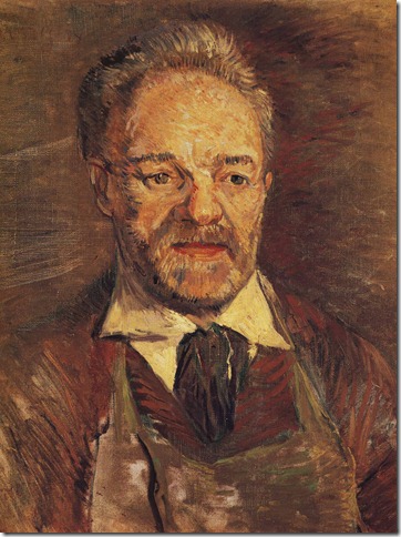 1887  Vincent Van Gogh   Portrait of Père Tanguy  Oil on canvas  47x38.5 cm  Copenhague, Carlsberg Glyptotek