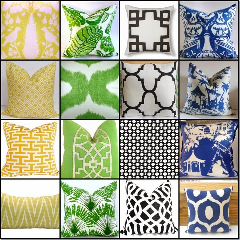 Ribbet collage The contenders spring pillows family room