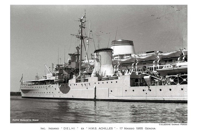 Leander-class Light Cruiser warship INS Delhi [formerly HMS Achilles (HMNZS Achilles)] of the Indian Navy